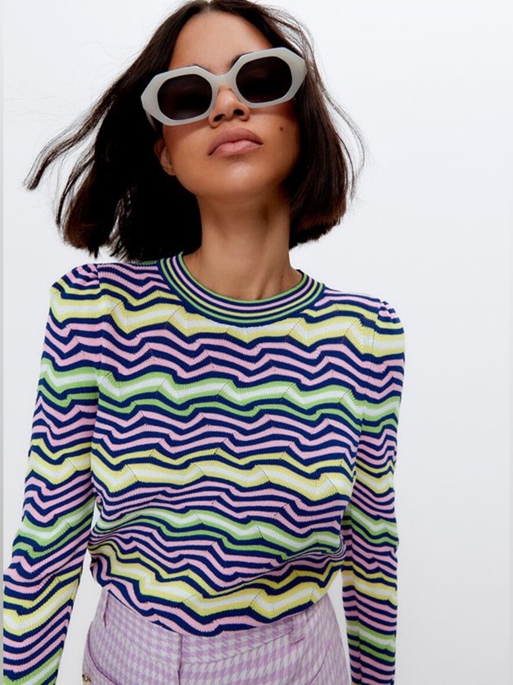 Uterque Colorful Striped Sweater